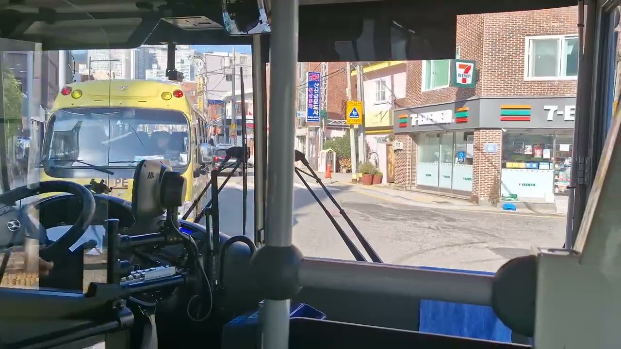[4K 60fps] 241212 부일여객 40번 청강리공영차고지 행 부산문화여고~해운대구청어귀삼거리 까지 주행영상 (현대 뉴슈퍼에어로시티 F/L 저상)