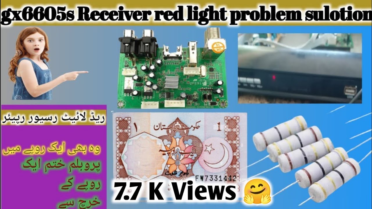 gx 6605 receiver repair/gx6605s receiver red light solution#gx6605sRedlightRepair