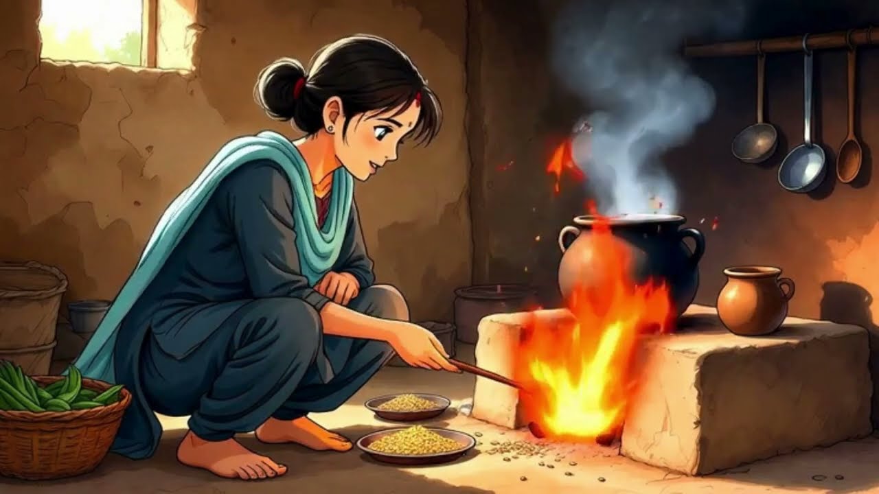 Peaceful Village Life 🍃 I Cook & Eat Fresh Food | Ghibli-Style ASMR Cooking & Walk