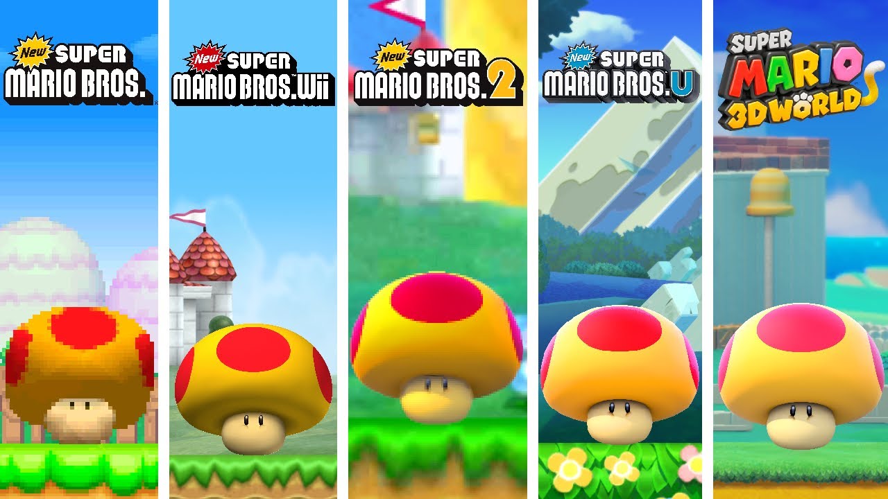 Mega Mushrooms in some 2D and 3D Mario Games