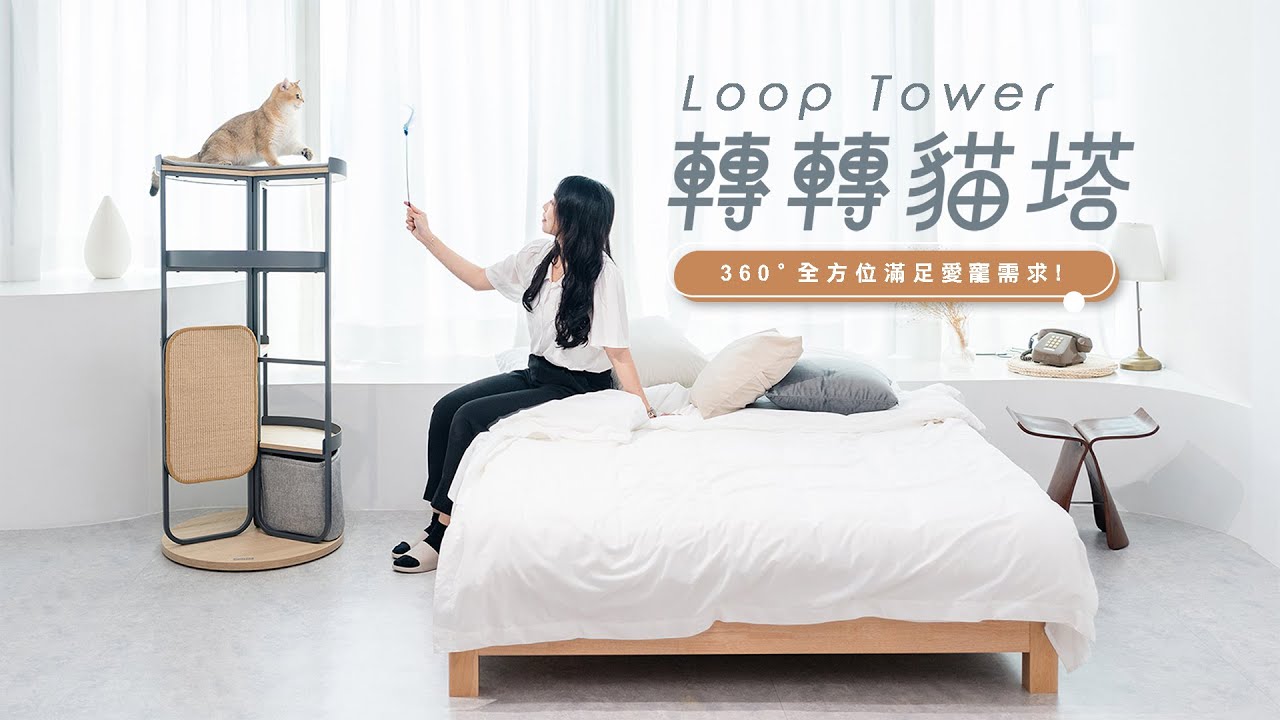 LOOP TOWER轉轉貓塔｜360° 全方面滿足貓咪需求！｜MYZOO動物緣