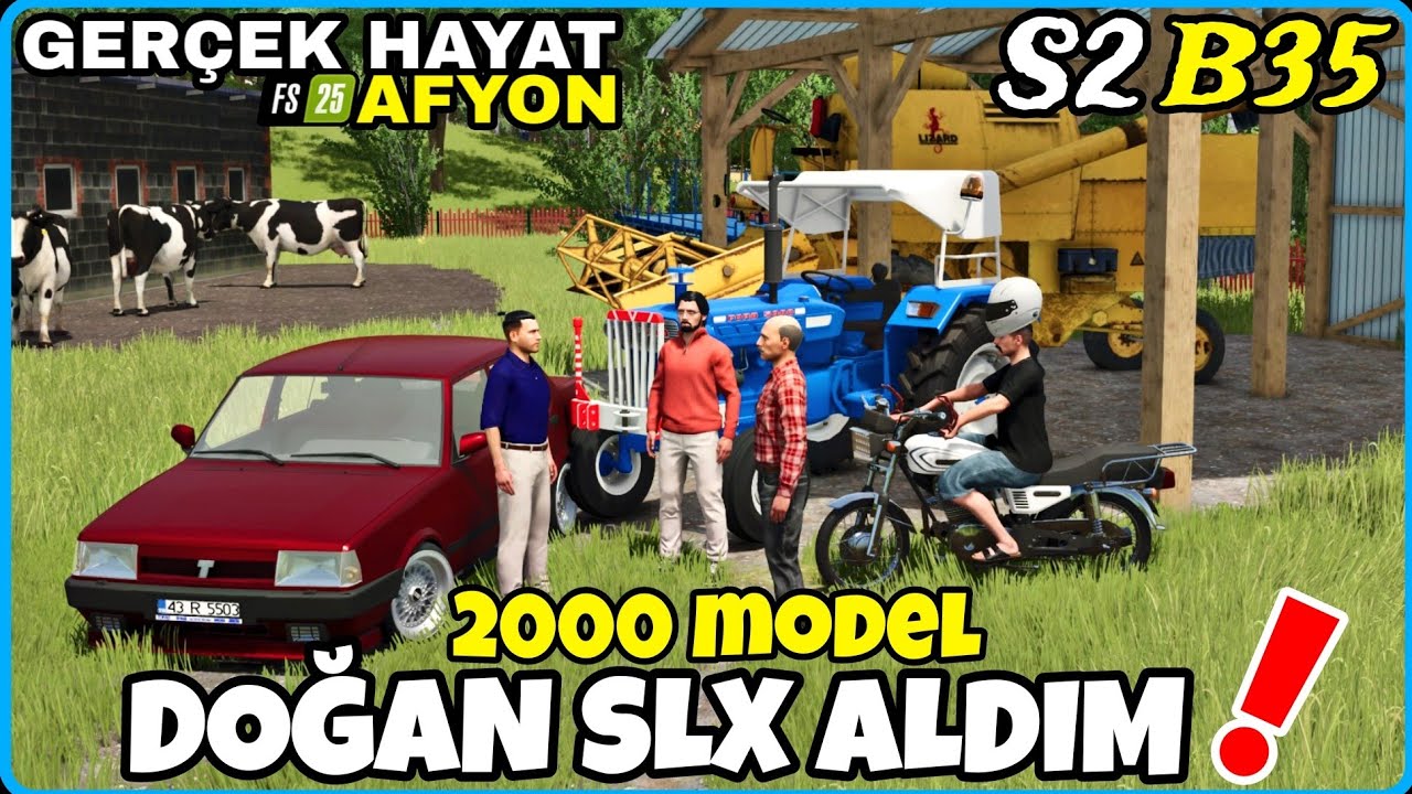 2000 MODEL DOĞAN SLX 1.6 ie ARABA ALDIM❗️ MUHTARA FORD 5000 ALDIK ❗️ FS25 GERÇEK HAYAT AFYON