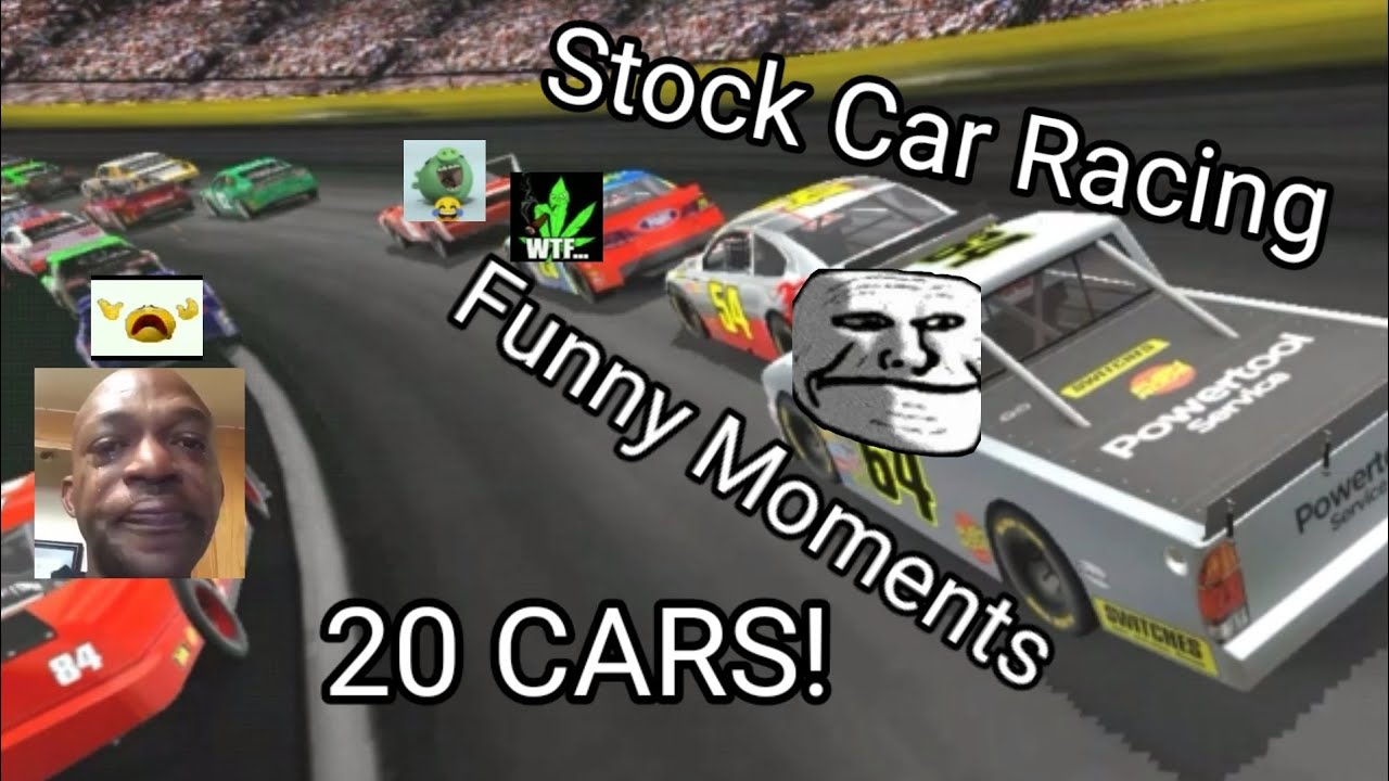 20 CARS IS HELL! Funny Moments! | Stock Car Racing