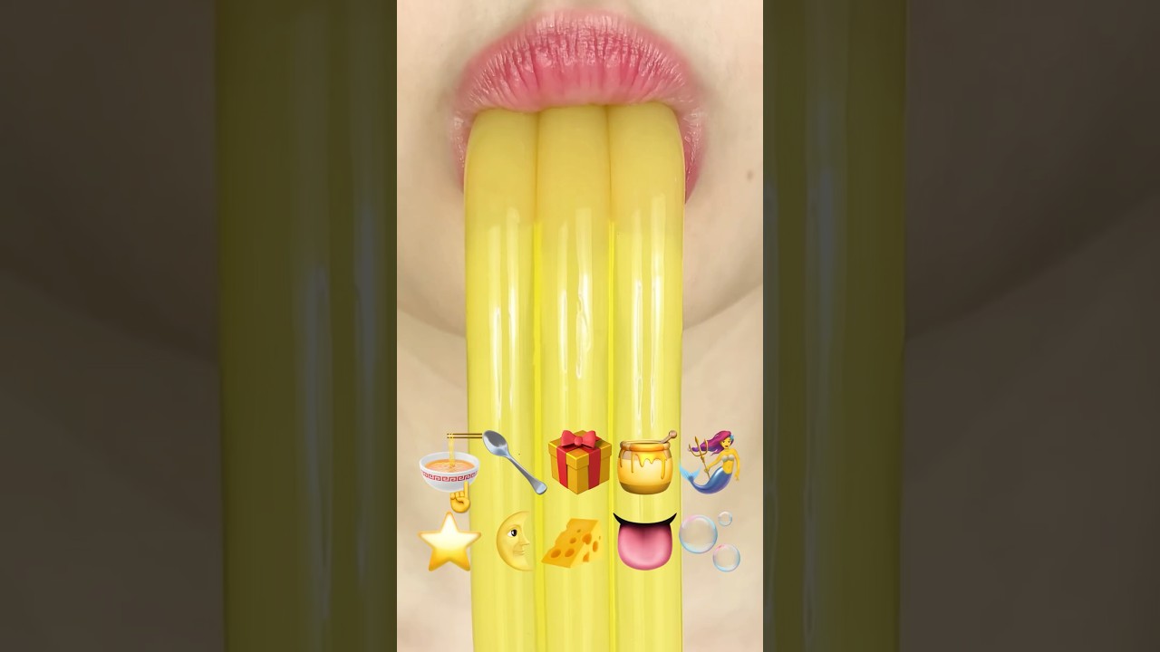 ASMR YELLOW JELLY 노란색 젤리 (eating sounds)