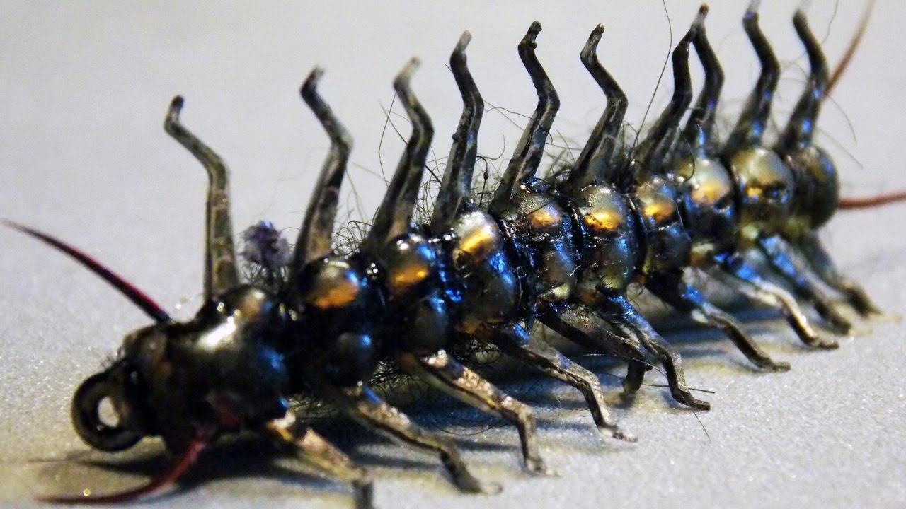 Hellgrammite fly tying instructions by Ruben Martin