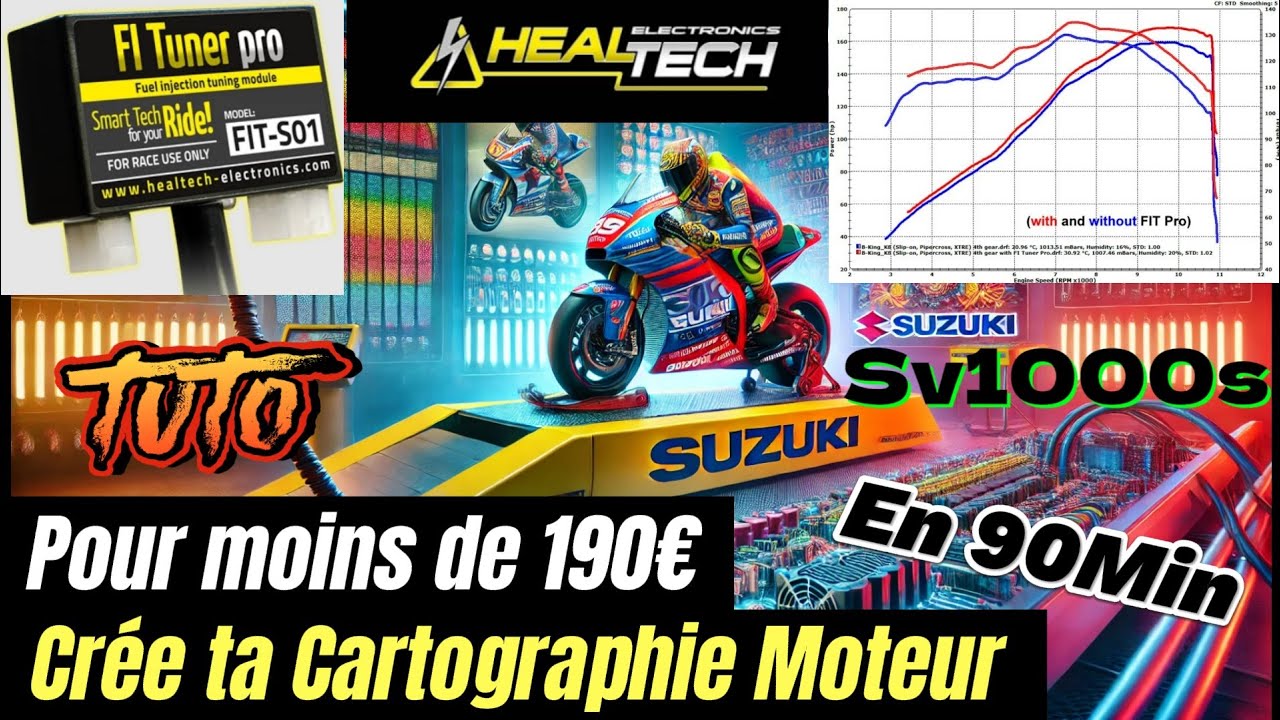 FI Tuner Pro  Suzuki Sv1000s Tuto Cartographie moteur