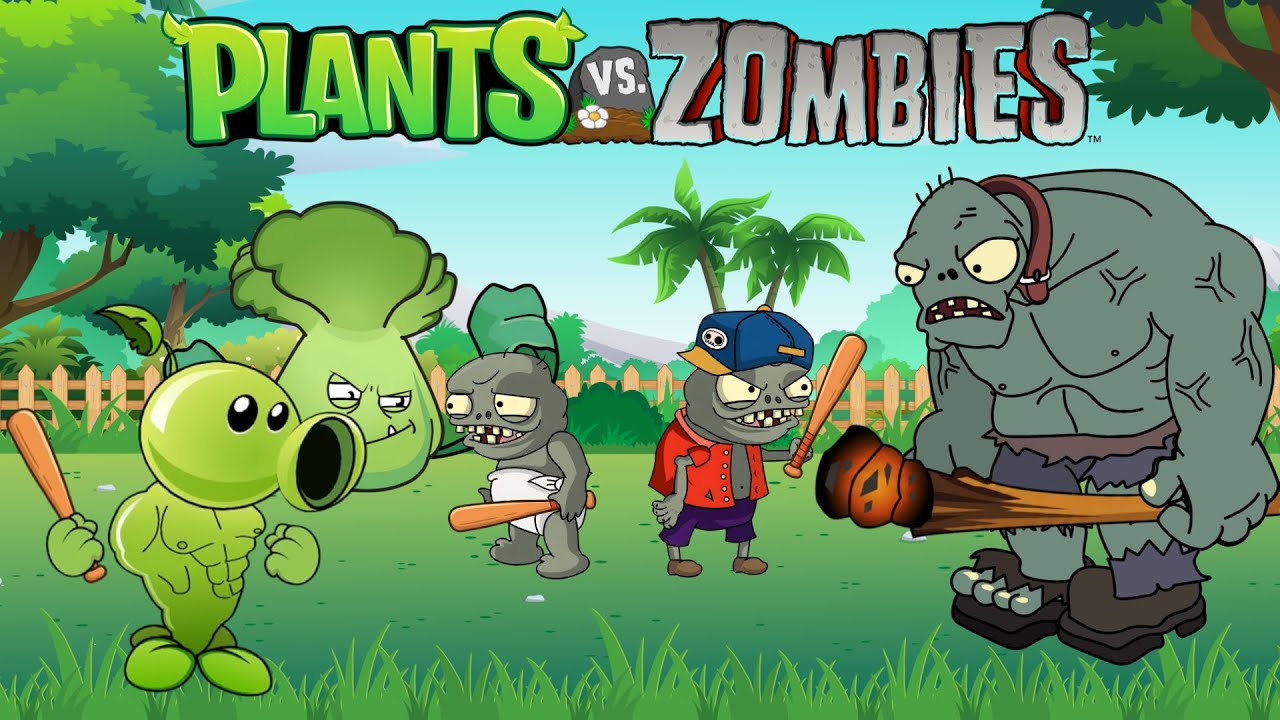 Pvz Funny Moment - Plants vs. Zombies A Baseball Battle on the Lawn - Who will win???