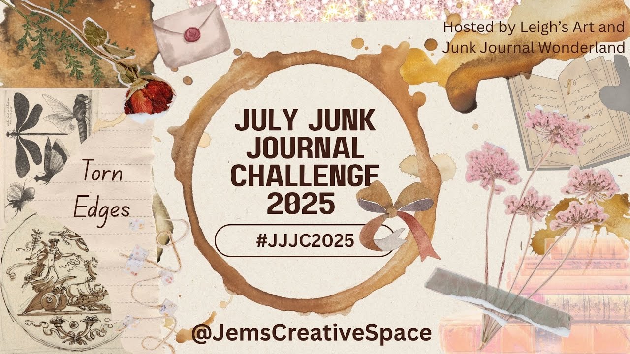 #JJJC2025 July Junk Journal Challenge - Torn Edges
