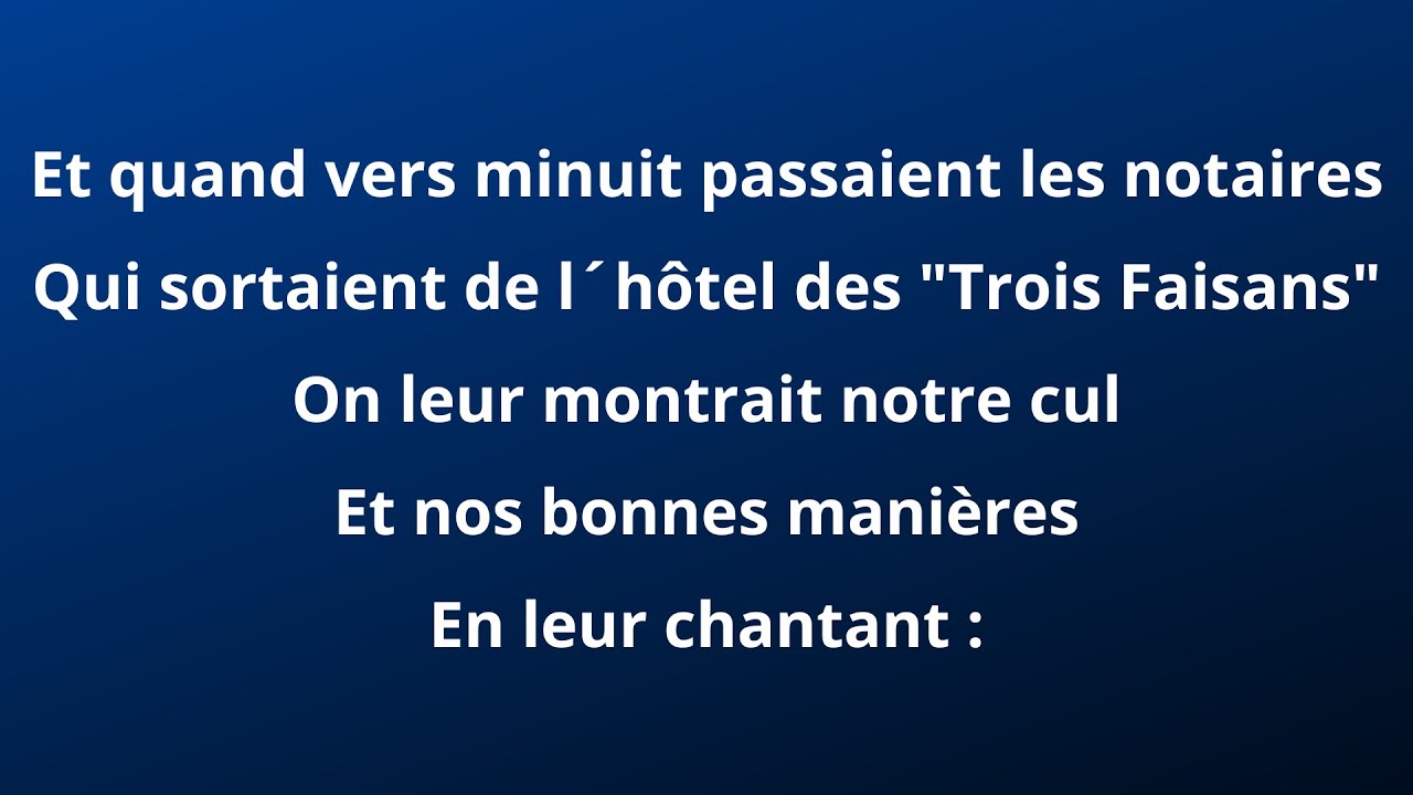 Les Bourgeois - Jacques Brel (paroles)