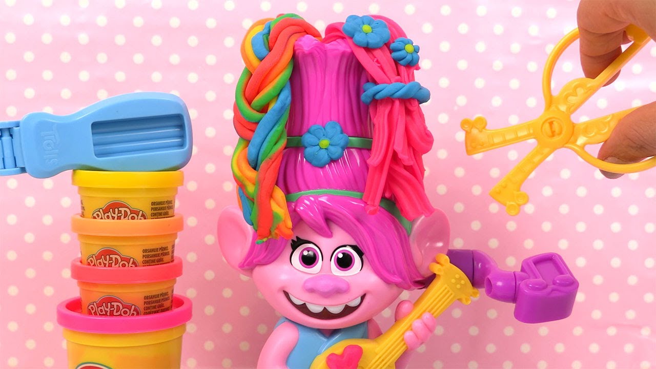 Pâte à modeler Play Doh Salon Coiffure Les Trolls Poppy