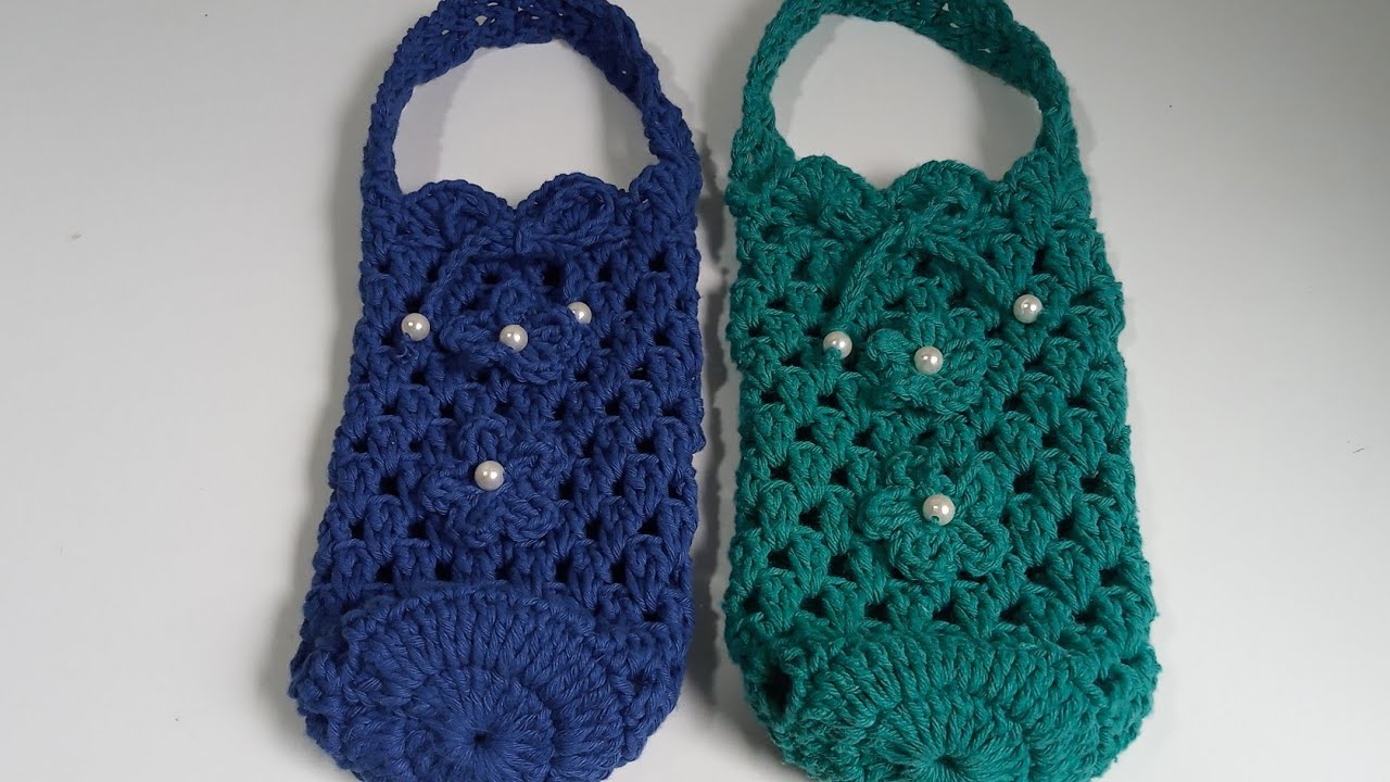 CAPA PARA GARRAFA DE ÁGUA DE CROCHÊ | PASSO A PASSO -  Valdenete crochê artes e reciclagem