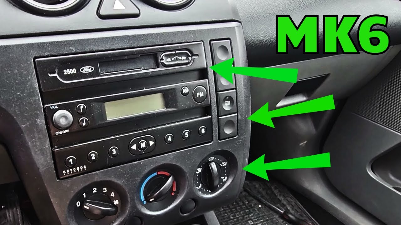 Ford Fiesta MK6 - как снять магнитолу + демонтаж панели центральной консоли