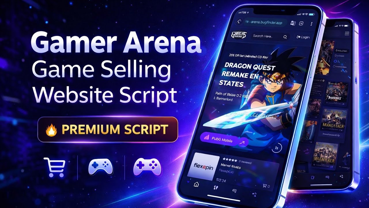 Gamers Arena – скрипт для цифрового онлайн-магазина игр, предназначенный для продажи пополнений б...