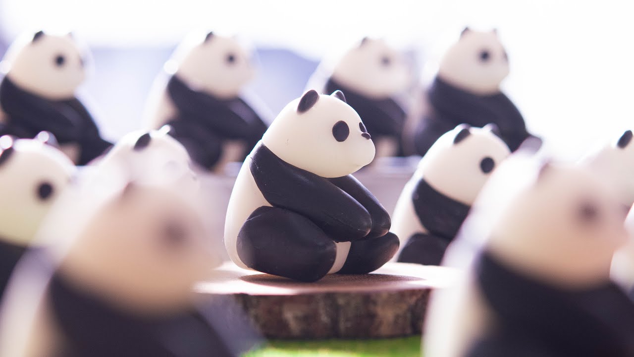 パンダキャンドル作り。 PANDA CANDLE