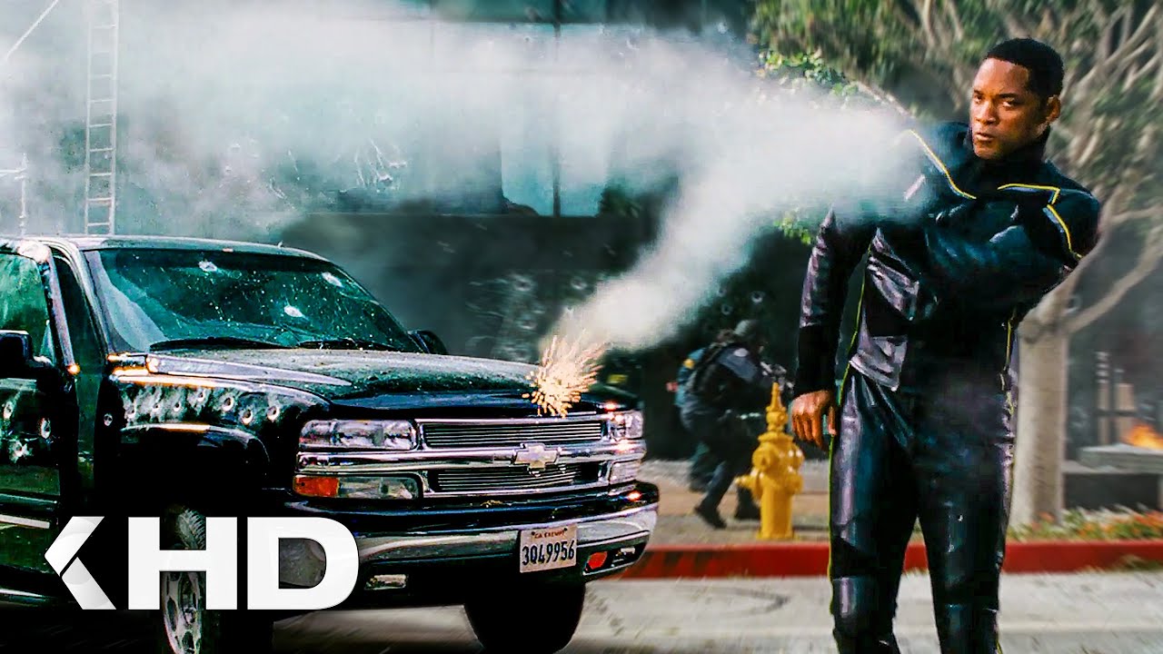 Preventing A Bank Heist Scene - Hancock (2008)