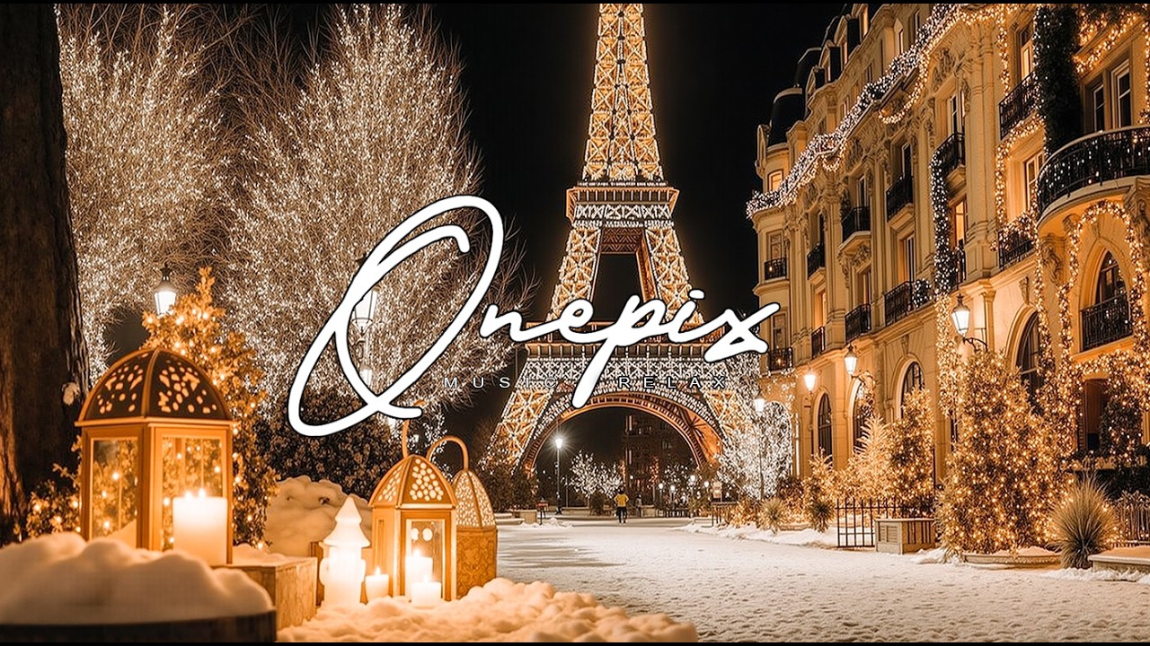 Snowy Paris Night ❄️🎄  | Magical Christmas Jazz & Piano for Holiday Relaxation