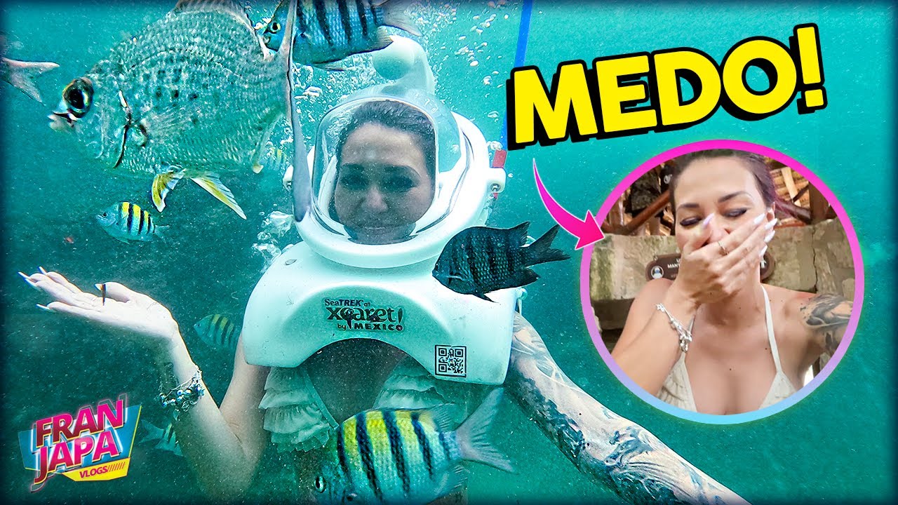 ENFRENTEI O MEDO E MERGULHEI COM OS PEIXES ! 😭😱 - Fran Japa