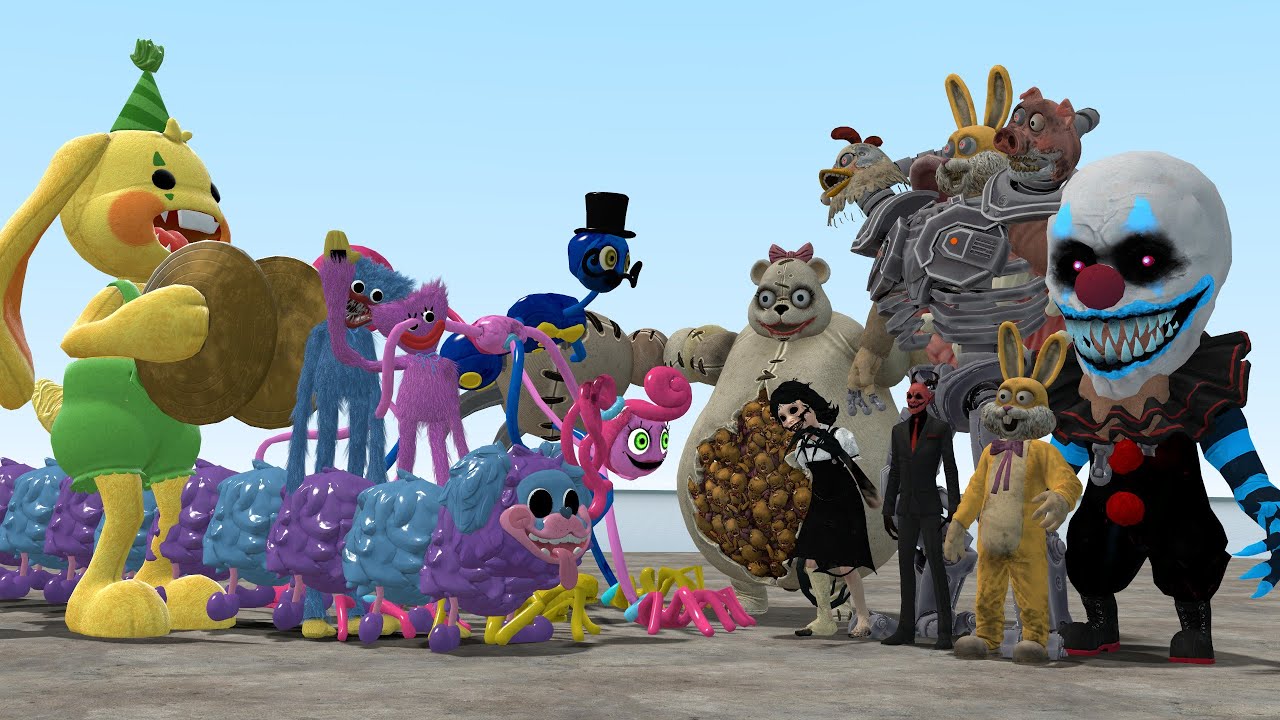 ALL POPPY PLAYTIME CHAPTER 2 CHARACTERS VS ALL DARK DECEPTION CHARACTERS In Garry's Mod!