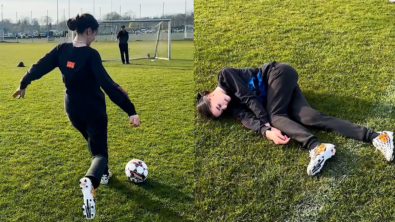 Nora’s coach puts her through Intense Football Training!