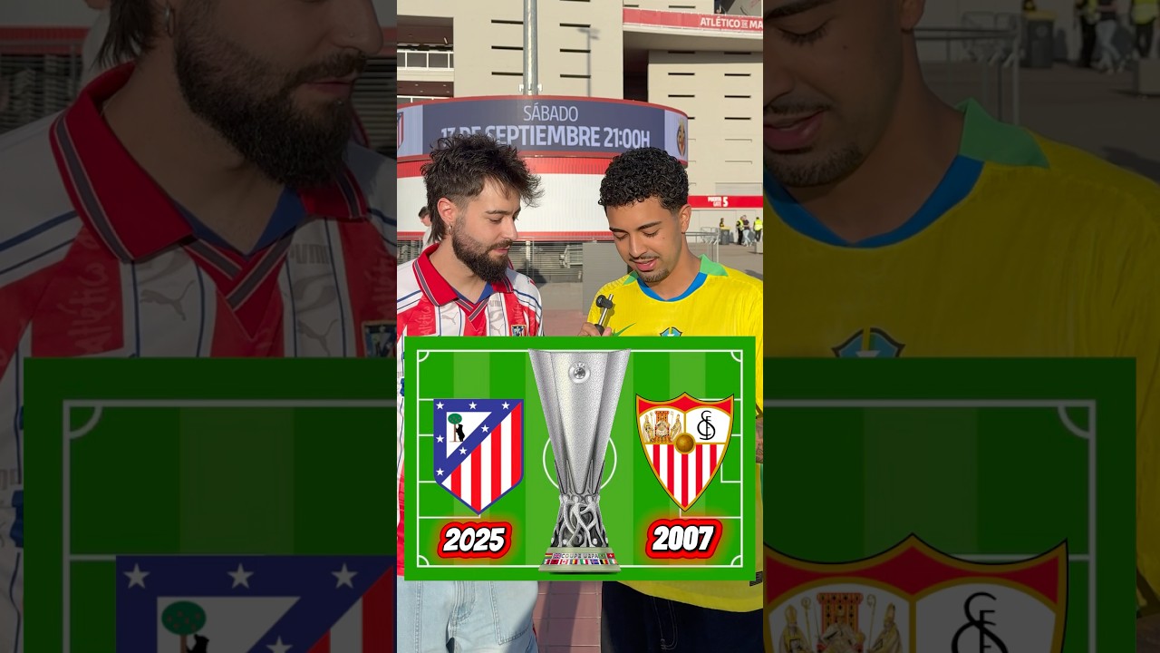 ATLETI 2025 vs SEVILLA 2007. Qui&eacute;n Ganar&iacute;a? 🤯🤨🔴⚪️ #futebol #laliga #sevillafc #atleticomadrid