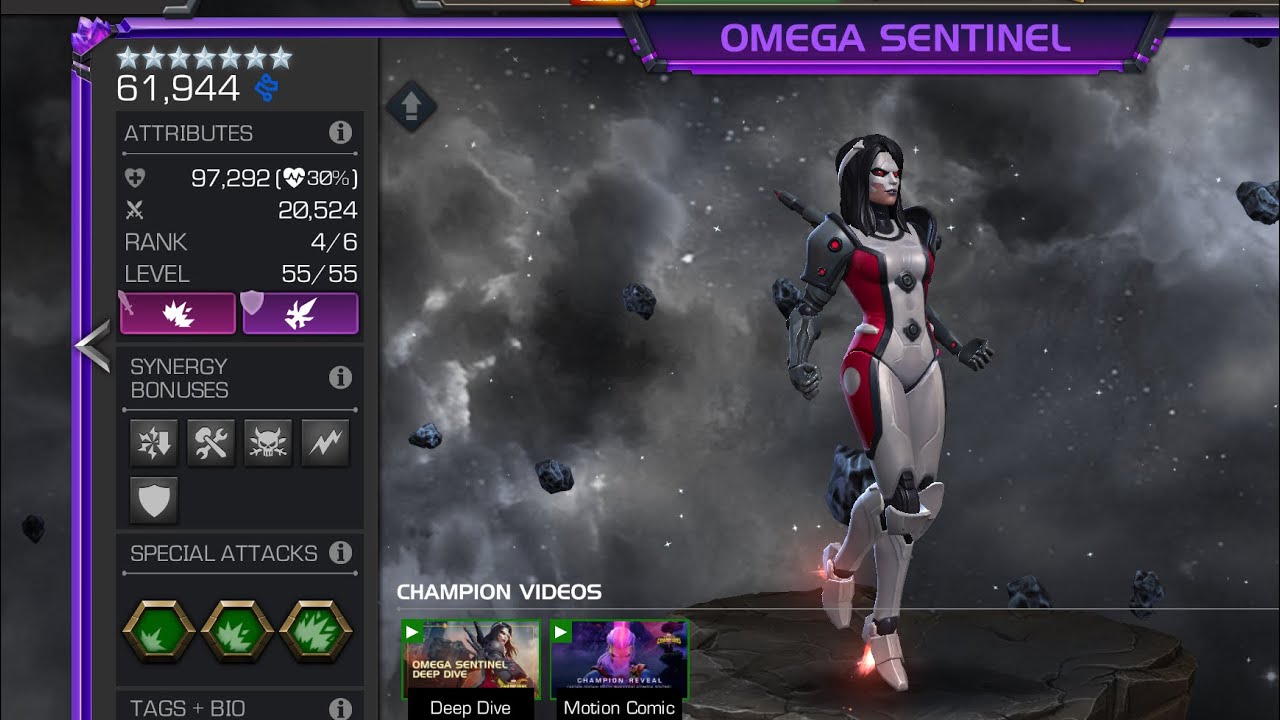 MCOC: FULLY BOOSTED Rank 4 7 Star Omega Sentinel vs Necropolis Sauron