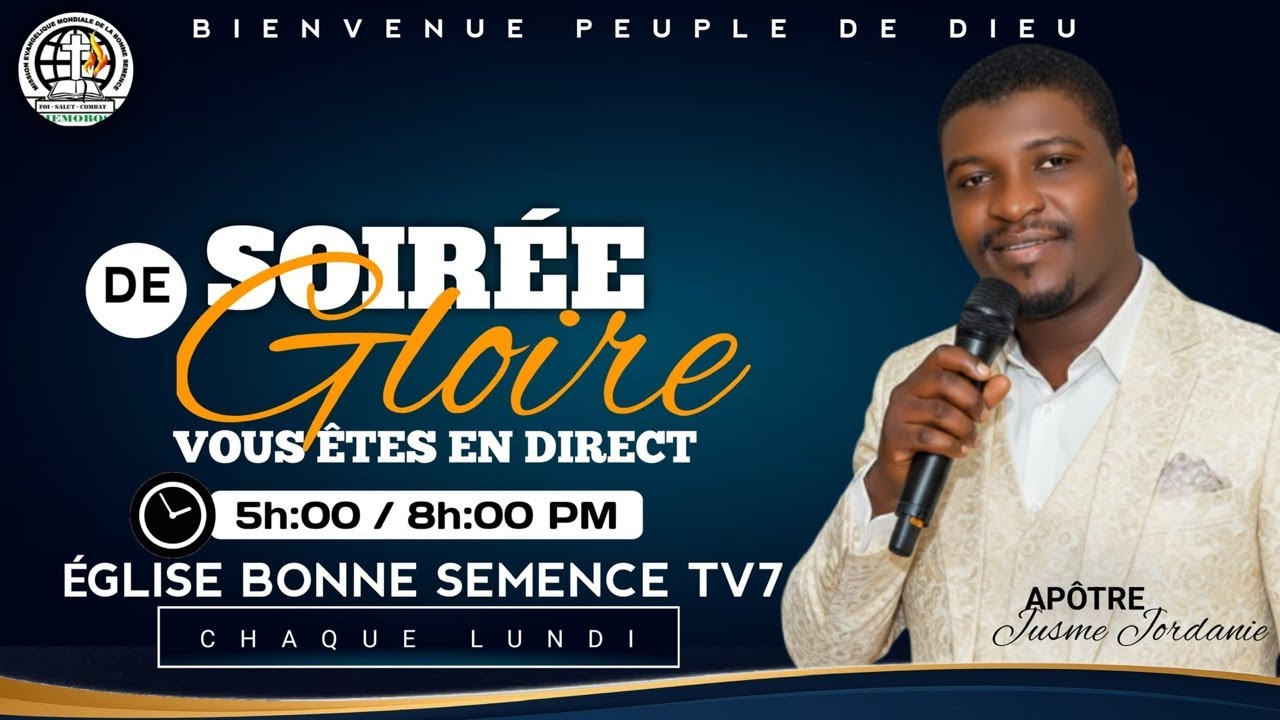 🔴ENDIRECT: SOIRÉE DE GLOIRE LUNDI 12 JANVIER 2026/ ÉGLISE BONNE SEMENCE DE THOMONDE / APÔTRE JUSME