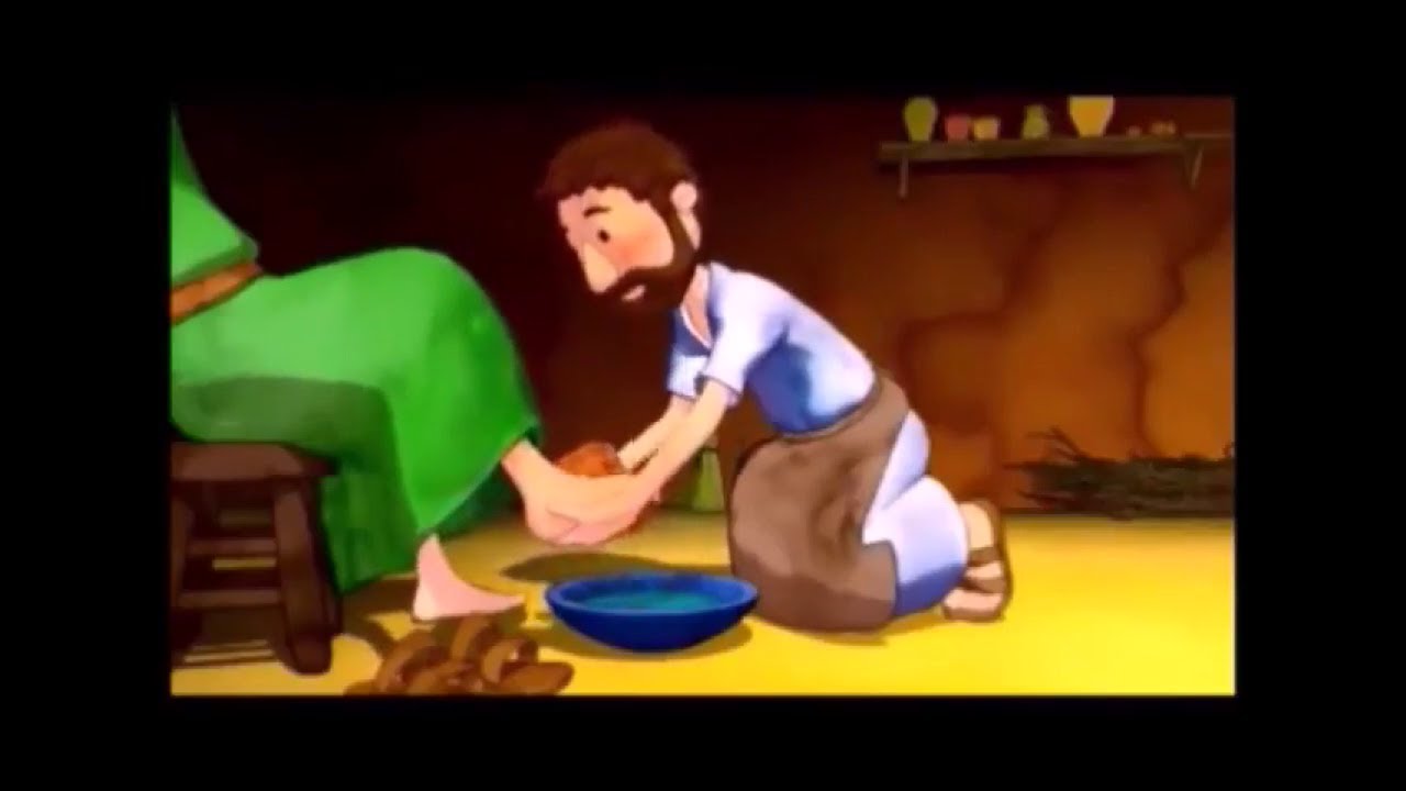 La lavanda dei piedi.