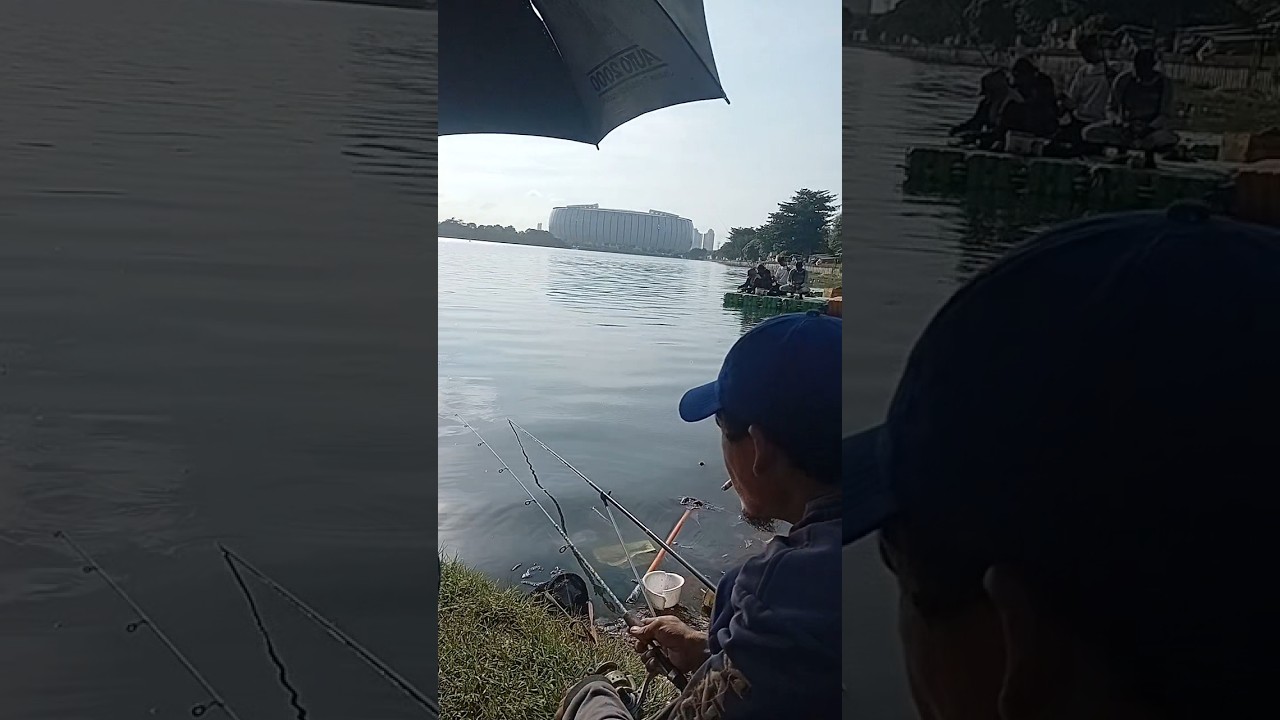 mancing di pinggir danau jakarta