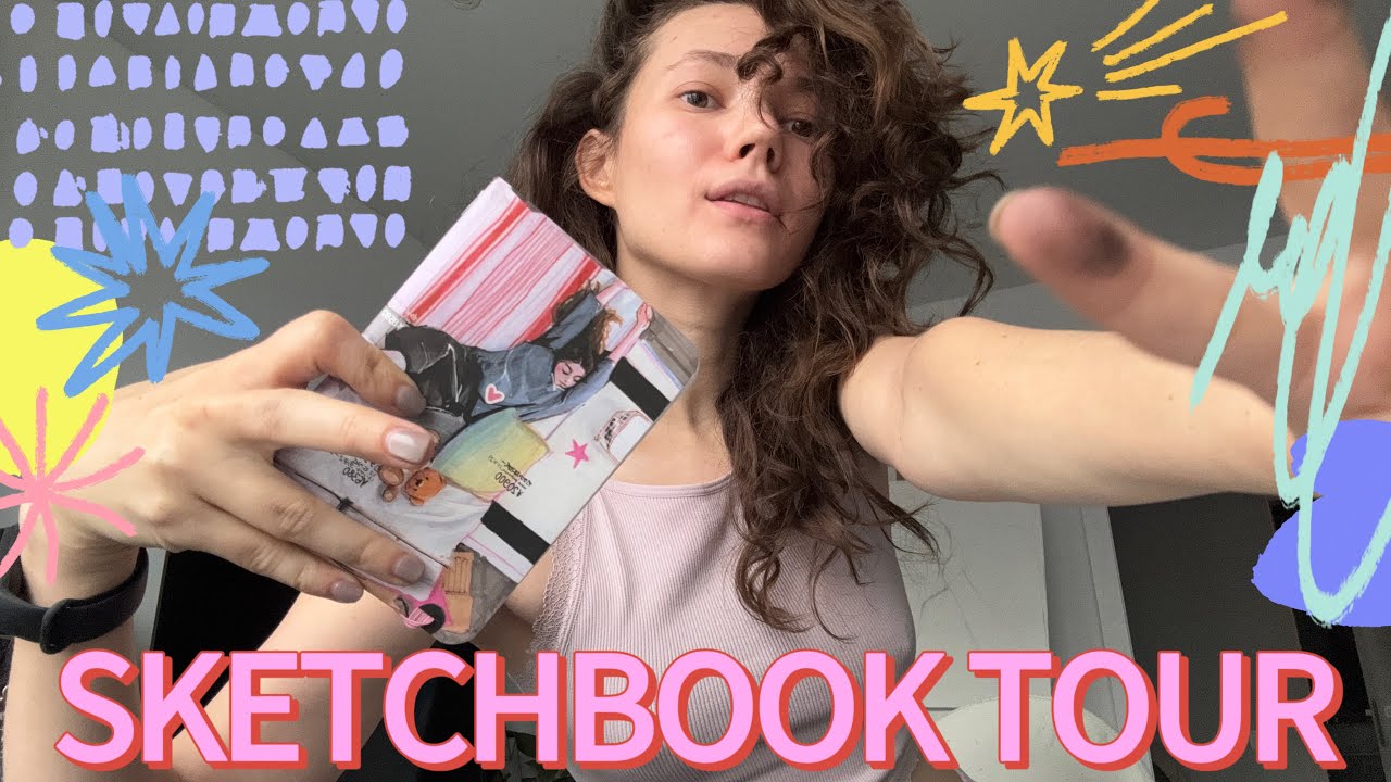 Что скрывает мой скетчбук/ SKETCHBOOK  TOUR/ блокнот для рисования/ мой первый мерч как художника 
