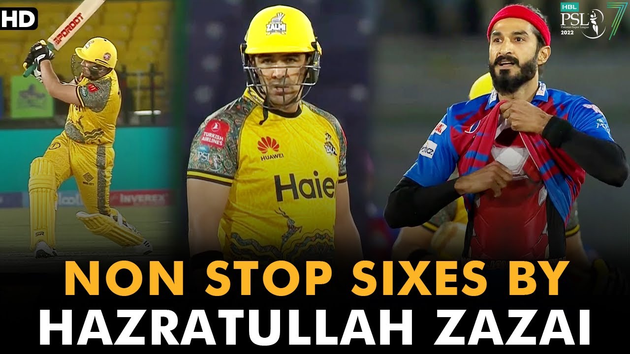 Non Stop Sixes By Hazratullah Zazai | Karachi Kings vs Peshawar Zalmi | Match 11 | HBL PSL 7 | ML2G