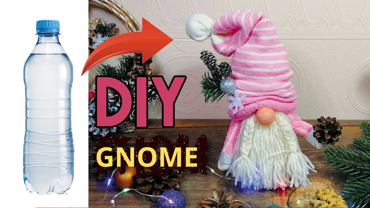 DIY Christmas Gnome 🎅 | Made from a Sock & Bottle