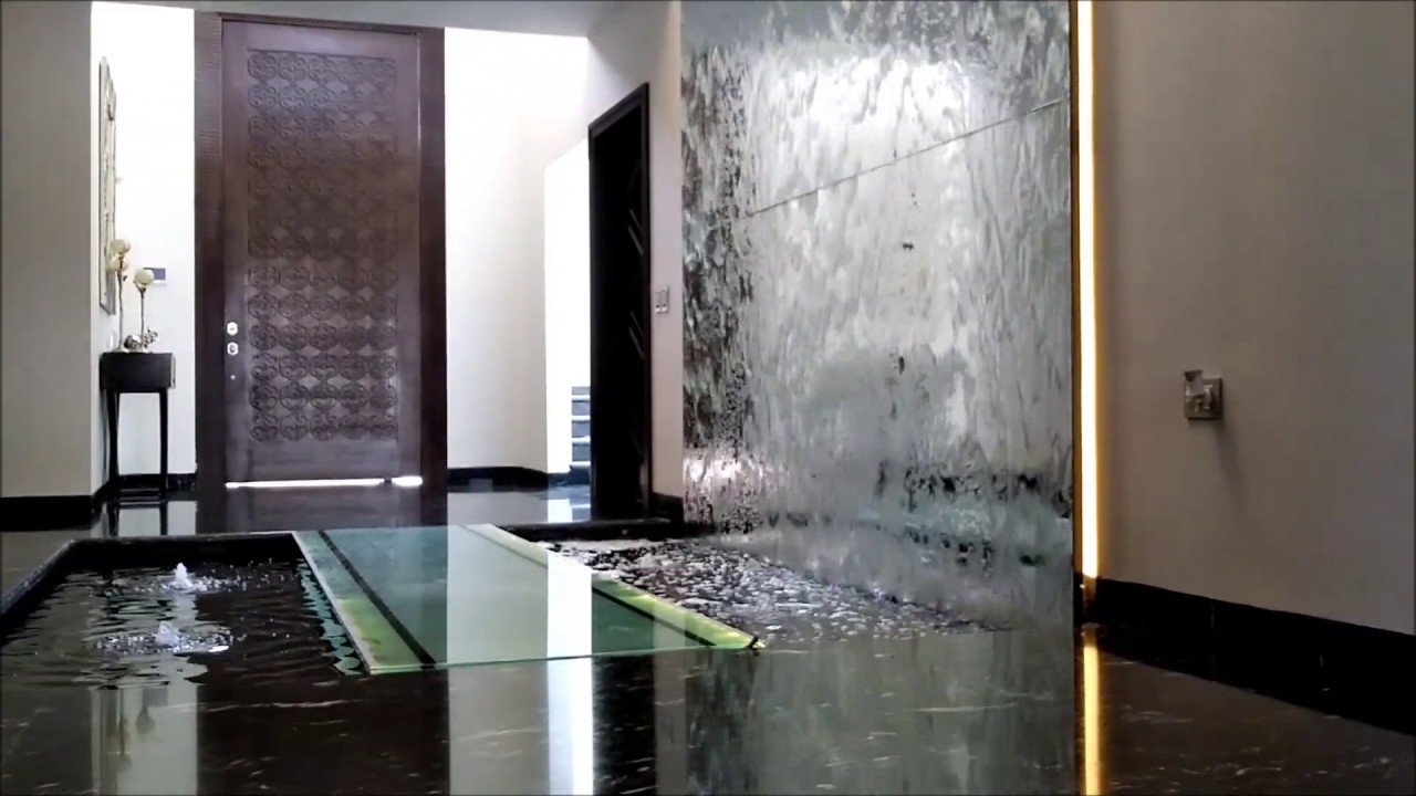Cortina de agua doble altura en estanque y puente de cristal | Muro llorón Marina Mazatlán, Sinaloa