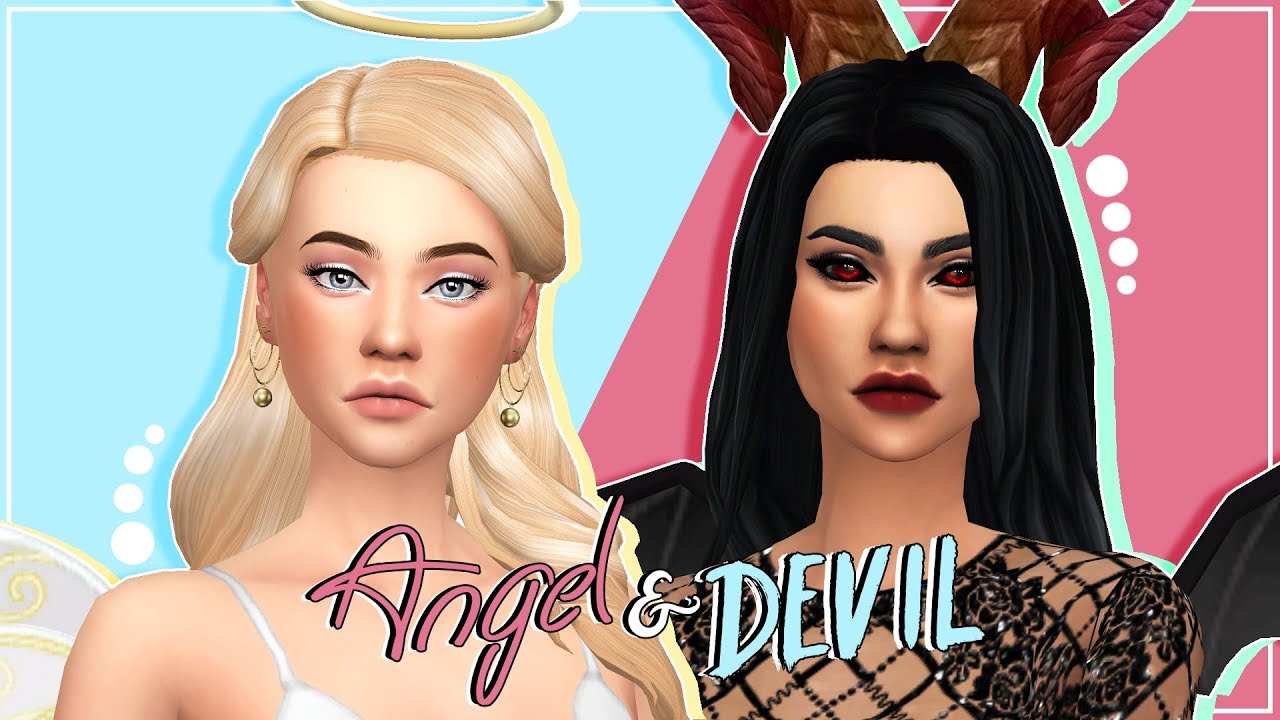 ANGEL & DEVIL | The Sims 4 | Create a Sim + CC list & sim download