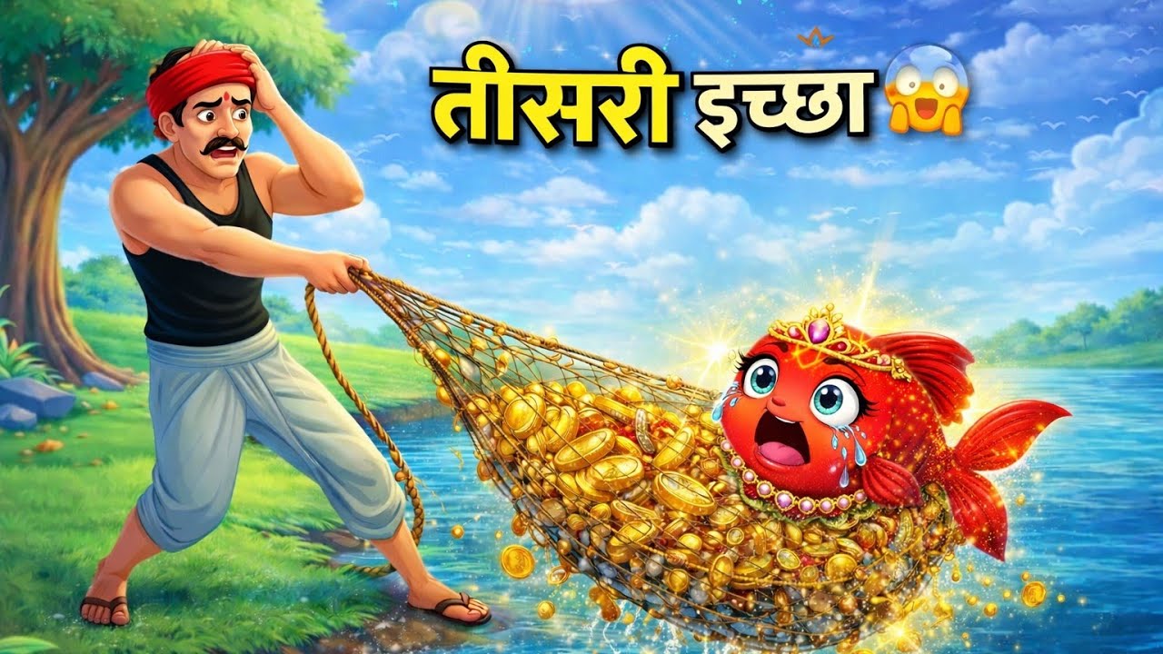 जादुई मछली 🐟  | मछुआरे की तीन विचित्र इच्छाएँ |  Hindi Moral Story | hindi kahani
