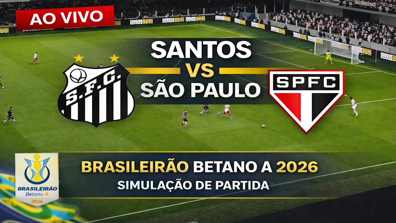 🔴 Santos VS São Paulo 🔴 BRASILEIRÃO BETANO A 2026 ⚽ Simulação de partida hoje