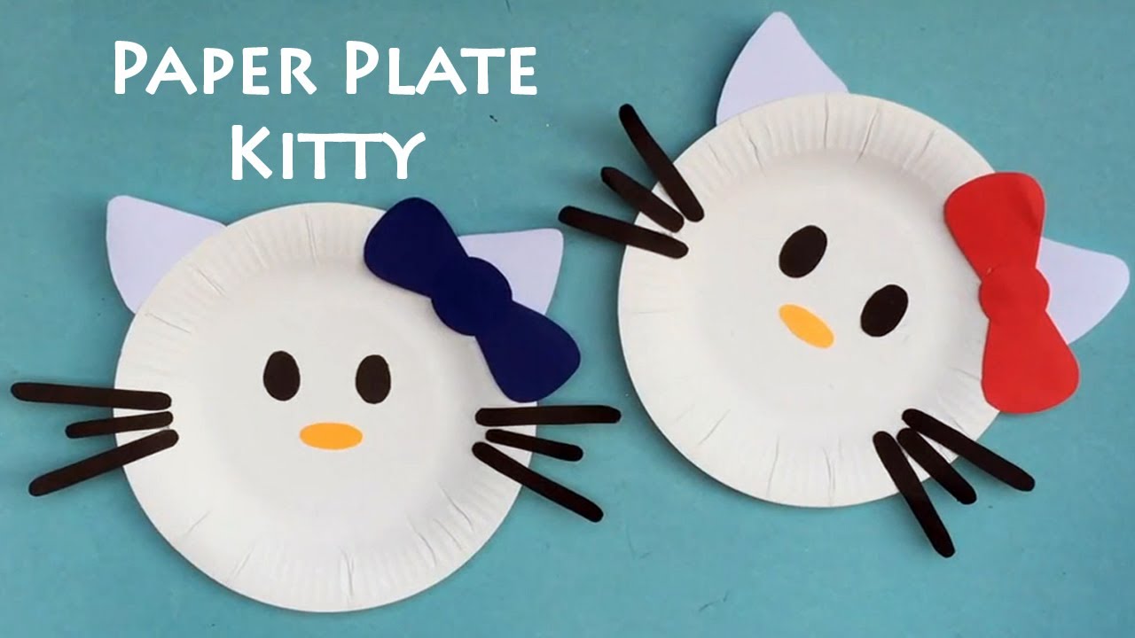 How to Make a Paper Plate Cat | Paper Plate Crafts | DIY Hello Kitty With Paper Plate | #224