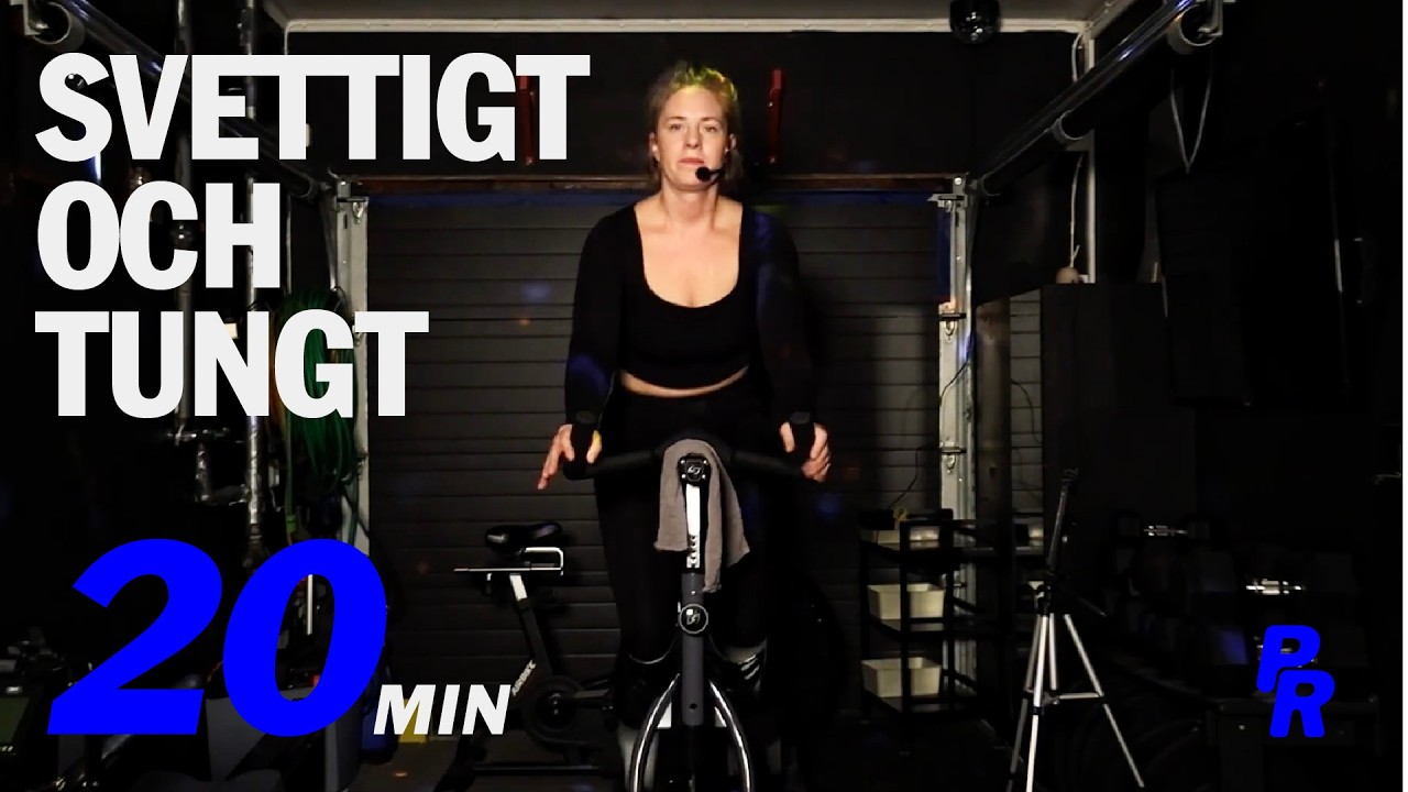 20 min indoor cycle - svettigt och tungt!