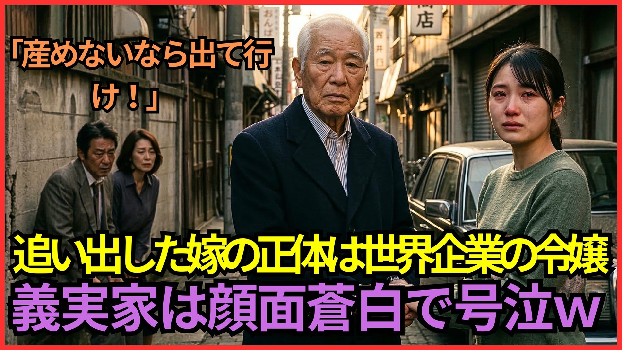 「産まずの女に用はない」と私を追い出した義家族――実家の父が世界企業の会長だと知った瞬間に泣き崩れる…