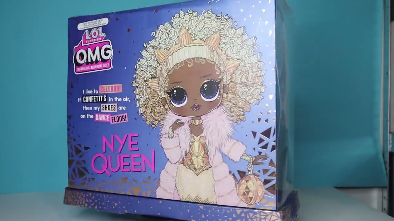 L.O.L. Surprise!  O.M.G. Outrageous Millennial Girls - NYE Queen doll New Year Eve Unboxing & Review