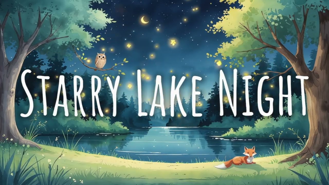Fireflies by the Lake | Soft Night Insects & Gentle Waves for Deep Sleep