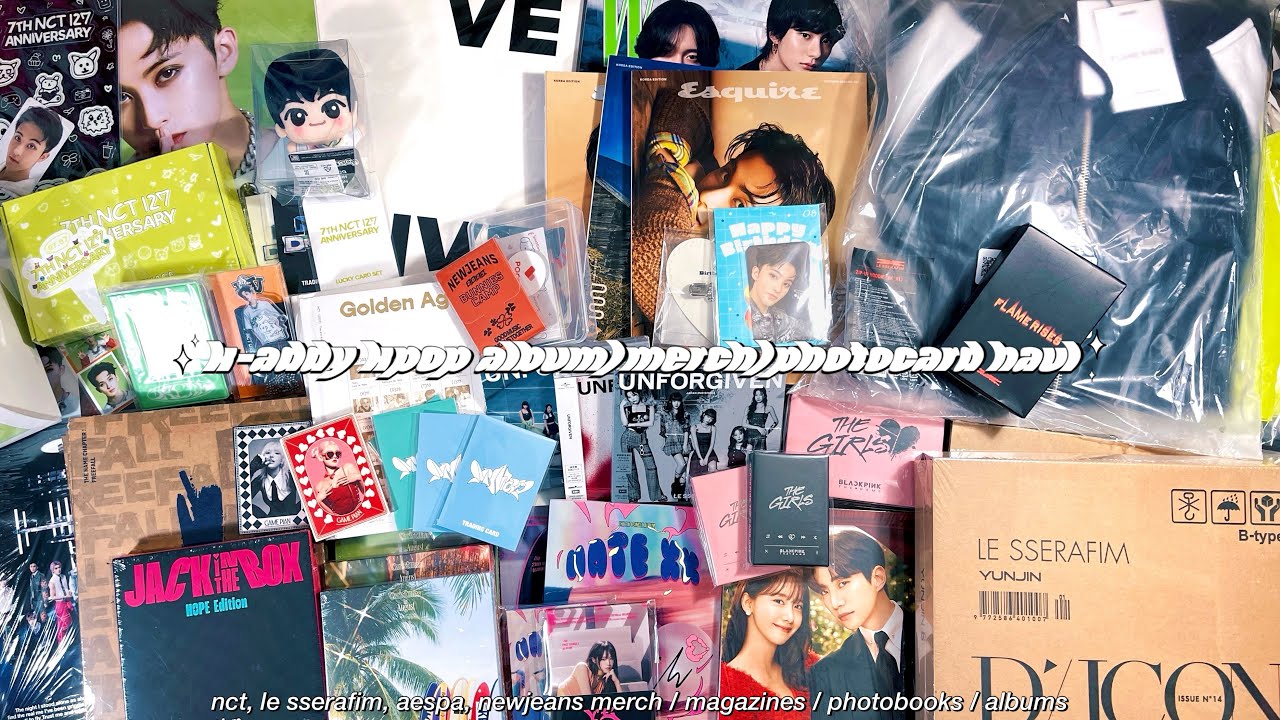 k-addy kpop haul 8 ✮ unboxing tons of albums, merch, photocards, magazines + photobooks !