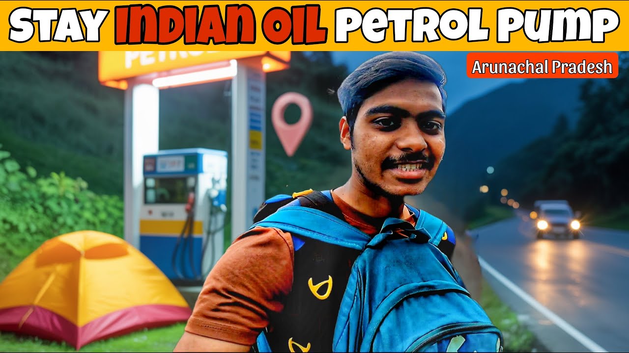 Finally got stay in Indian Oil petrol pump😍 & Amazing Hospitality #northeastindia #arunachalpradesh