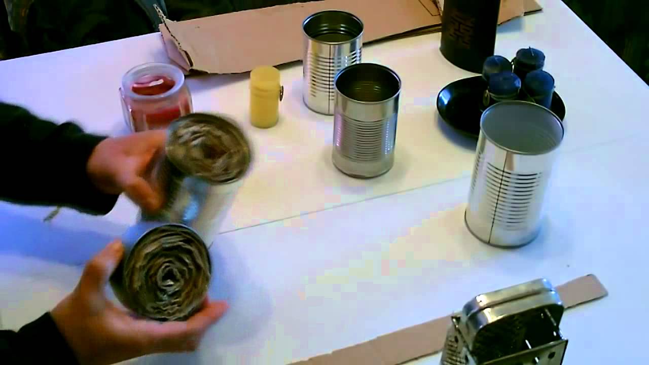 Prepper tips: how to make a tin can heater with cardboard and wax