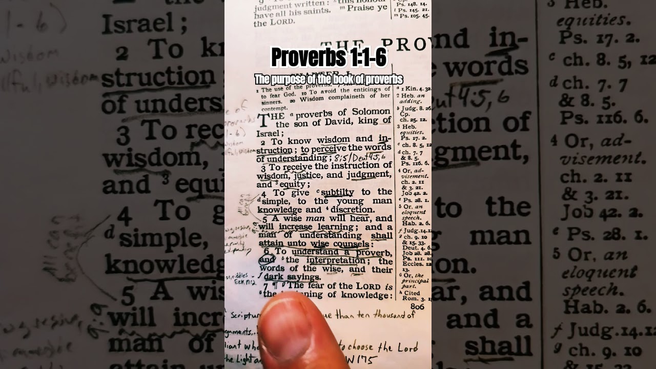 #proverbs 1:1-6 #wisdom #bible