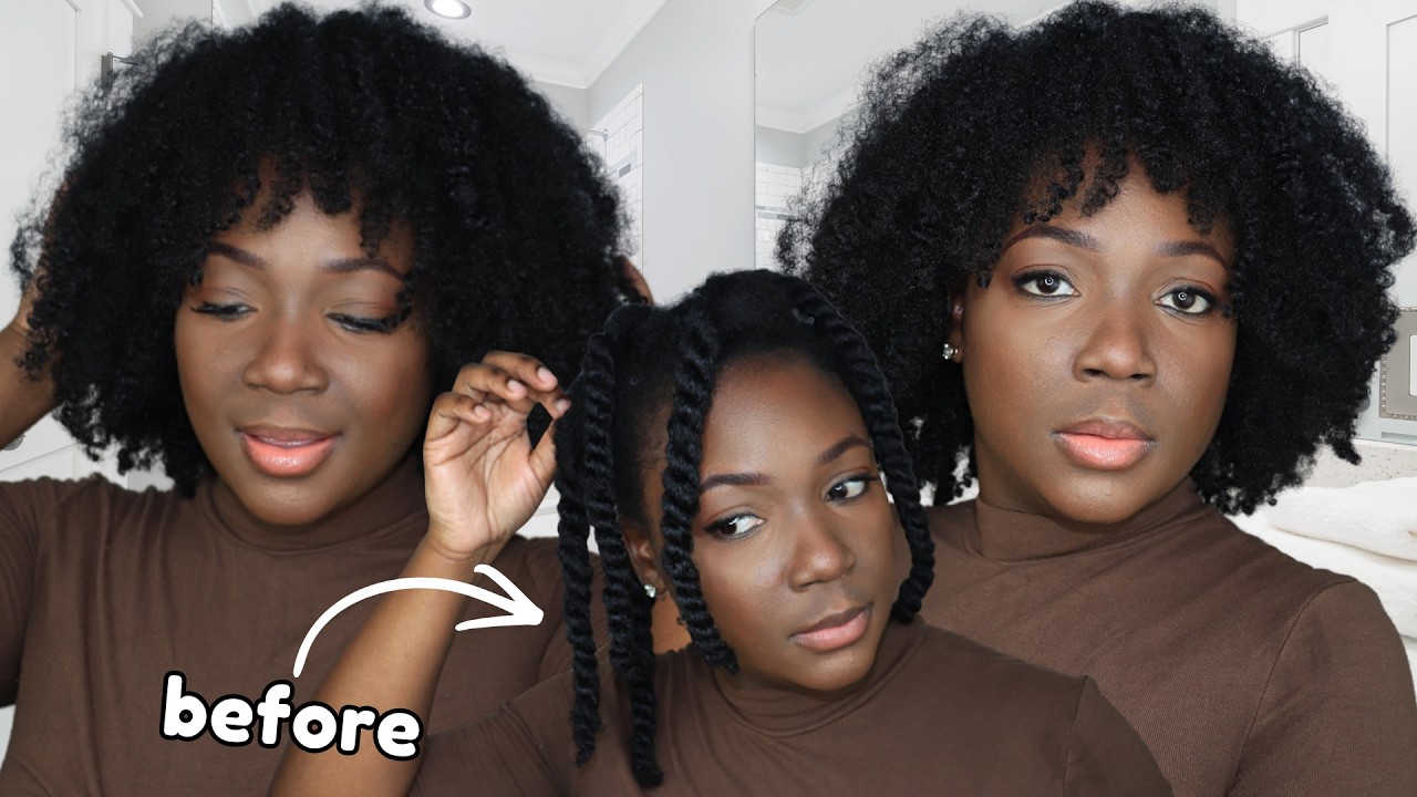 I did this natural hairstyle in 5 minutes and it came out so cute 🥰 | type 4 natural hairstyles