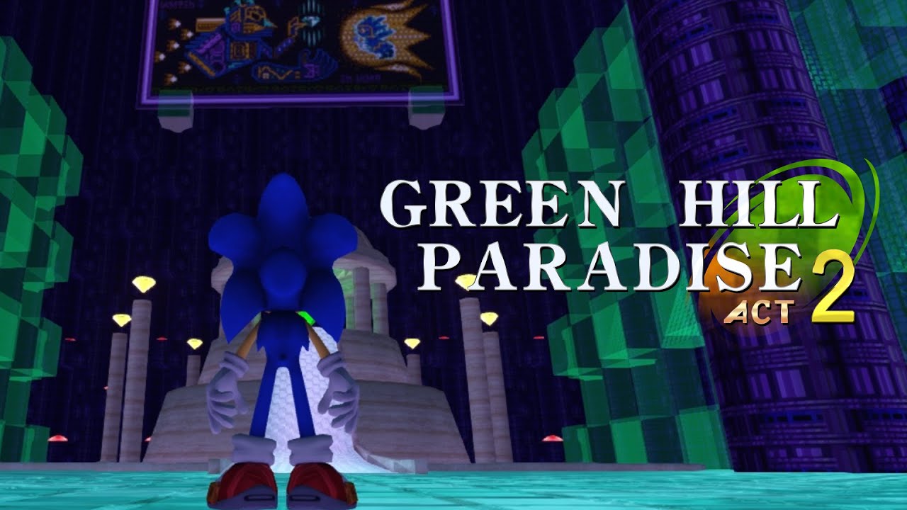 Sonic GDK - Green Hill Paradise Act 2: Chaos Emeralds, Super Sonic, Secret & Hyper Sonic