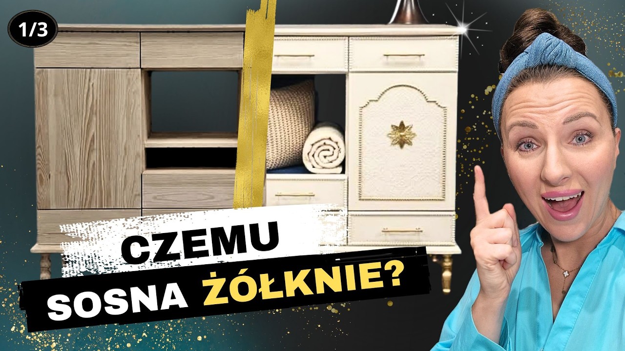 Jak malować sosnę, aby nie ŻÓŁKŁA? Metamorfoza sosnowej komody – (1/3) #odnawianiemebli #komoda