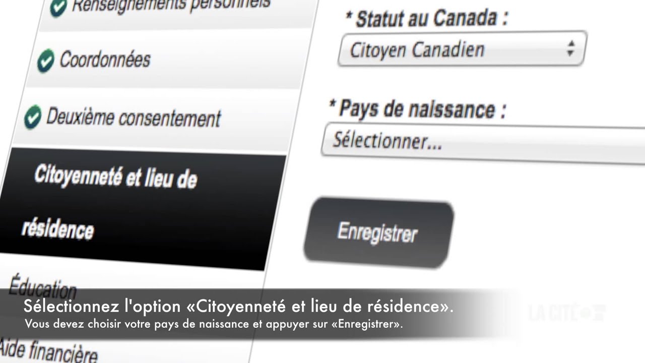 Demande d'admission en ligne - partie 2