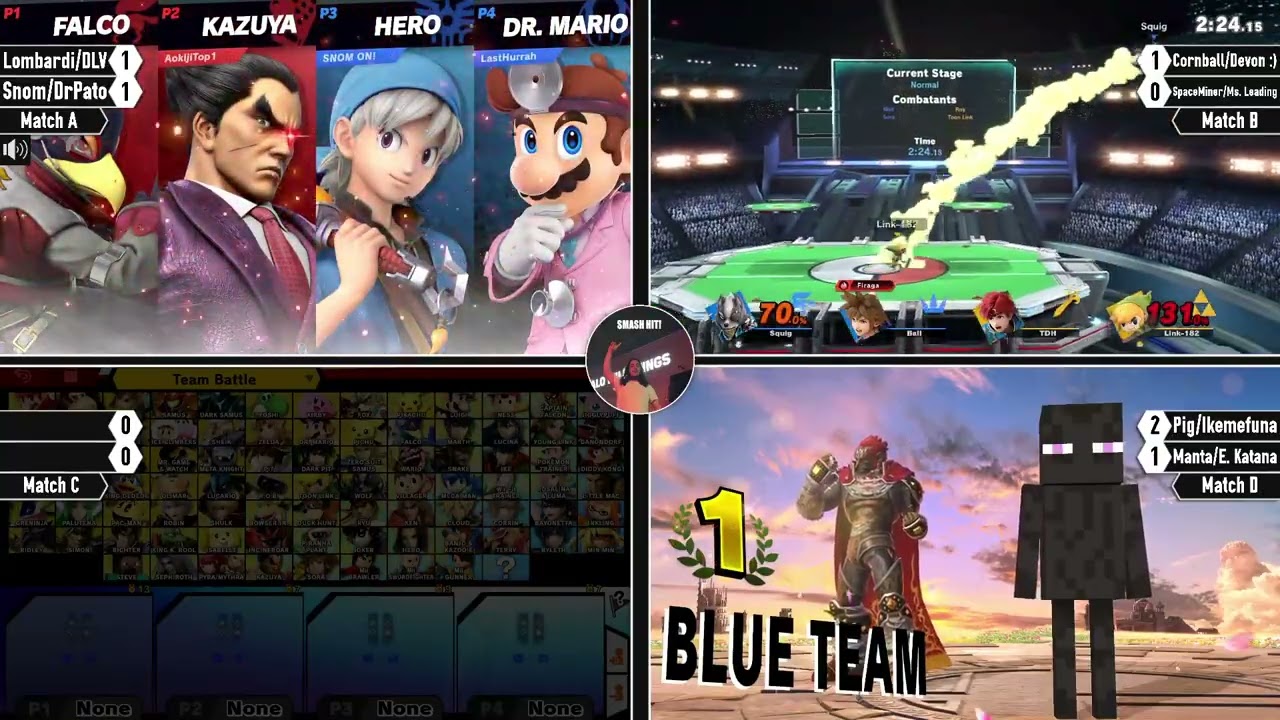 Smash Hit! Doubles Quad Steam VODs
