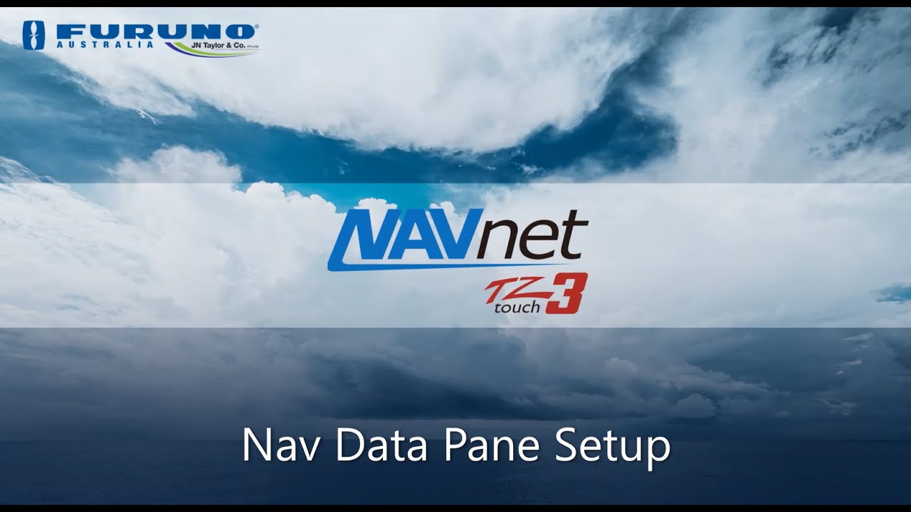 Furuno TZT3 Training Videos #3   Nav Data Pane Setup